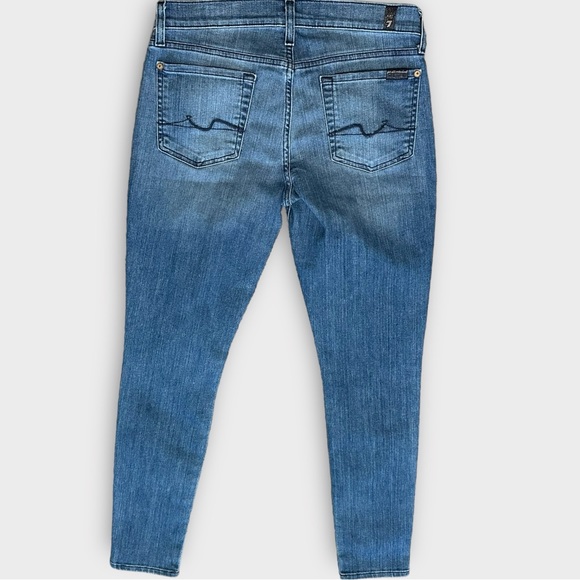 7 For All Mankind Medium Wash "Gwenevere" Skinny Jeans, Size 29 - Picture 4 of 10